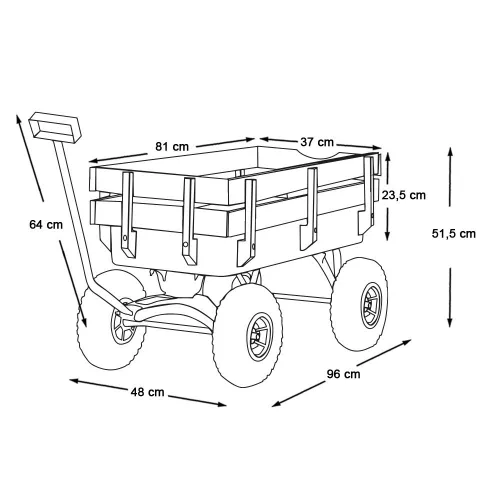 Timeless Garden Fém, kerti kézikocsi 2 típusban-150 kg teherbírás (HOP1001479)