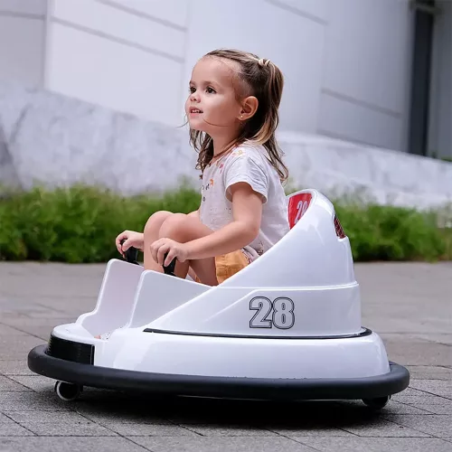 Timeless Toys Elektromos gyermek dodzsem 6V, akku+távirányító, fehér (HOP1001493-1)