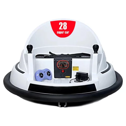 Timeless Toys Elektromos gyermek dodzsem 6V, akku+távirányító, fehér (HOP1001493-1)