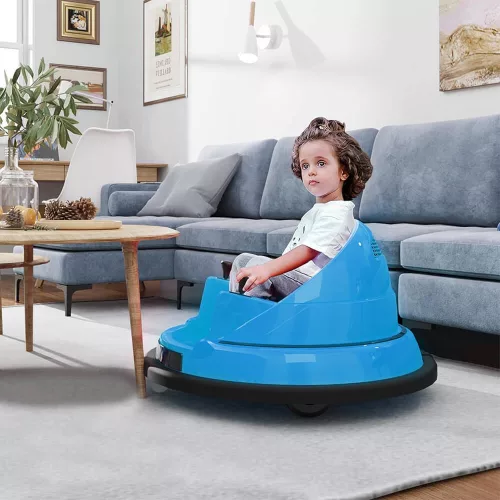 Timeless Toys Elektromos gyermek dodzsem 6V, akkumulátorral, távírányítóval, kék (HOP1001493-3)