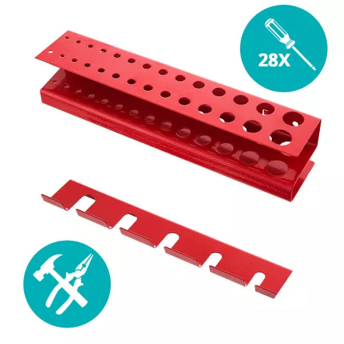 Timeless Tools Fém, fali szerszámtartó panel kampókkal és tárolókkal (HOP1001503)