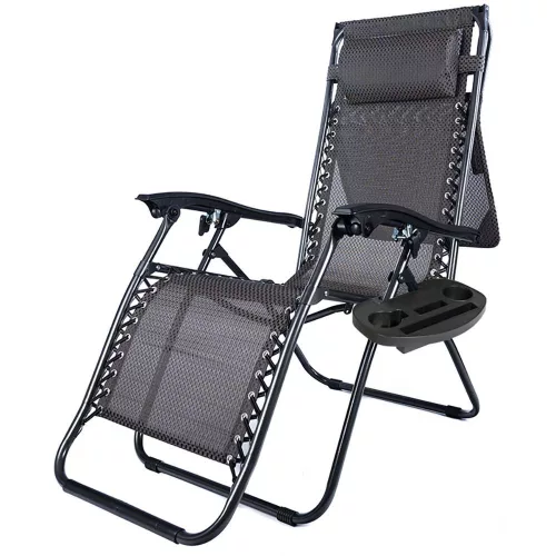 Timeless Garden Zéró gravitáció szék napellenzővel és pohártartóval 2 db, több színben-fekete (HOP1001529-2)