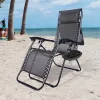 Timeless Garden Zéró gravitáció szék napellenzővel és pohártartóval 2 db, több színben-fekete (HOP1001529-2)