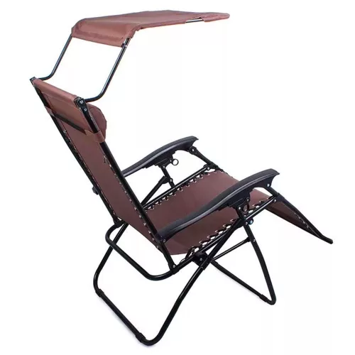 Timeless Garden Zéró gravitáció szék napellenzővel és pohártartóval 2 db, több színben-barna (HOP1001529-3)