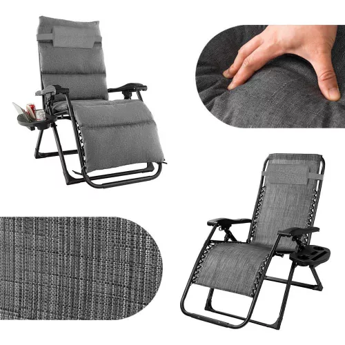 Timeless Garden Párnázott zéró gravitáció szék, több színben-szürke (HOP1001530-2)