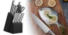 Timeless Gourmet 16 részes rozsdamentes késkészlet fa tartóban, élezővel, ollóval (HOP1001549)
