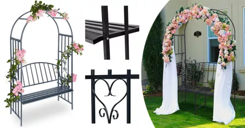 Timeless Garden Rózsalugas paddal, fekete (HOP1001558)