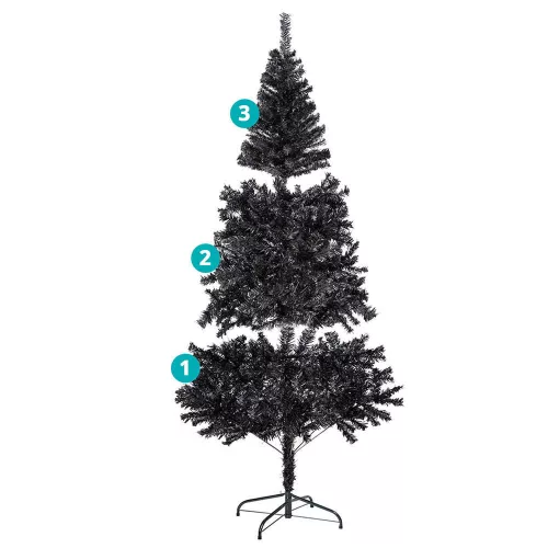 Timeless Christmas Fekete műfenyő, 210cm 1000ág (HOP1001584)