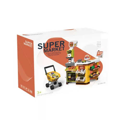 Timeless Toys Játék szupermarket sárga, 65 részes (HOP1001605)