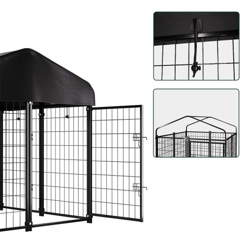 Timeless Pet Kültéri fém kutyakennel UV álló szövettetővel (HOP1001648)