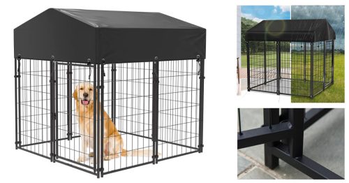 Timeless Pet Kültéri fém kutyakennel UV álló szövettetővel (HOP1001648)