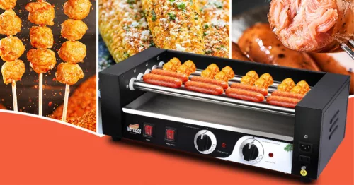 Timeless Gourmet Görgős virsli sütő-melegítő gép HOT DOG készítéshez (HOP1001653)