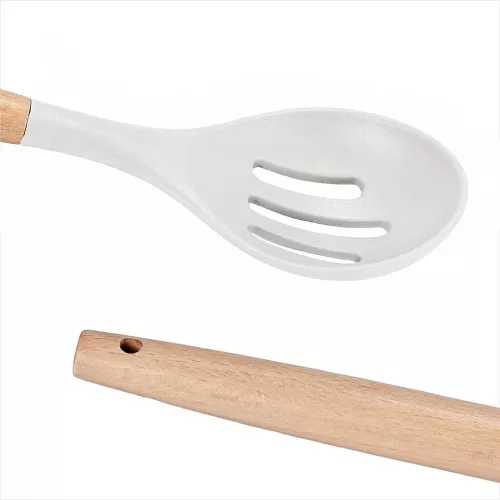 Timeless Gourmet 14 darabos konyhai eszközkészlet, hőálló szilikon fejjel, tartóval, fehér (HOP1001658-1)