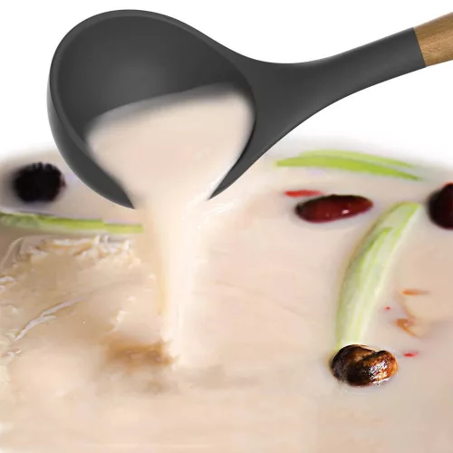 Timeless Gourmet 14 darabos konyhai eszközkészlet, hőálló szilikon fejjel, tartóval, sötétszürke (HOP1001658-2)