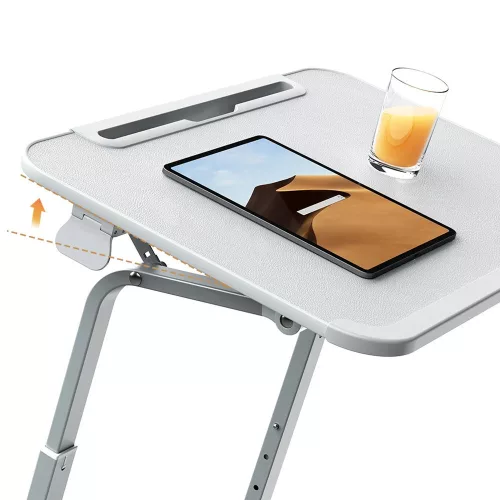 Timeless Tools Állítható magasságú reggelizőasztal tablettartóval, szürke (HOP1001661-1)