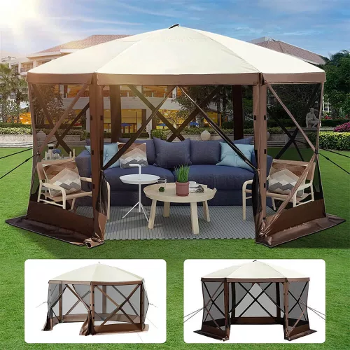 Timeless Garden 8 személyes vízálló kemping sátor, tárolóval és szúnyoghálóval (HOP1001665)