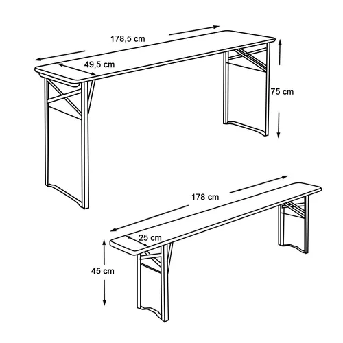 Timeless Garden Fa sörpad, 3 részes (HOP1001668)