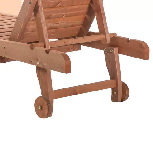 Timeless Garden Állítható fa pihenőágy kihúzható tartóval (HOP1001702)