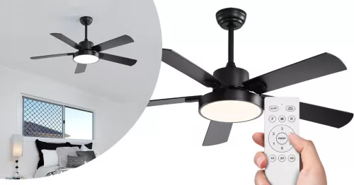 Timeless Home Mennyezeti ventilátor világítással és távirányítóval (HOP1001714)