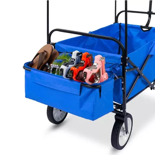 Timeless Garden Összecsukható kocsi tetővel, húzható-tolható, sötétkék (HOP1001724-2)