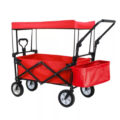 Timeless Garden Összecsukható kocsi tetővel, húzható-tolható, piros (HOP1001724-3)