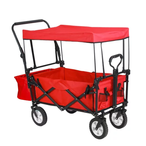 Timeless Garden Összecsukható kocsi tetővel, húzható-tolható, piros (HOP1001724-3)