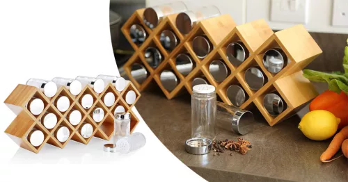 Timeless Gourmet 18 részes bambusz fűszertartó állvány (HOP1001758)