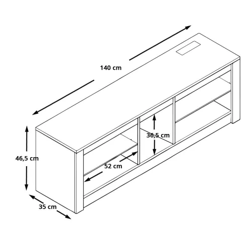 Timeless Tools TV állvány LED díszvilágítással (HOP1001771)