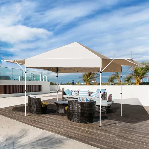 Timeless Garden Pavilon árnyékolóval, félhátfallal, bézs (HOP1001869)