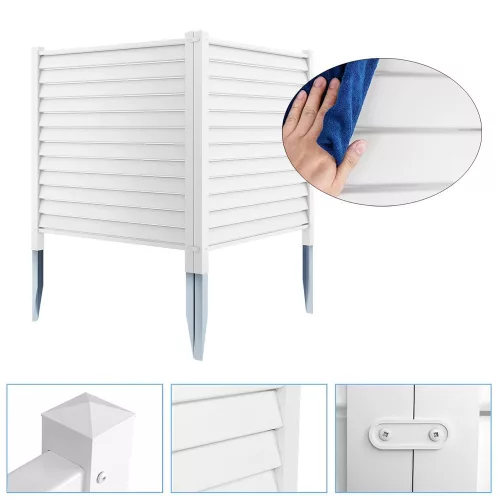 Timeless Garden Leszúrható kerítéspanel, 122x122 cm, 2db, fehér (HOP1001871)