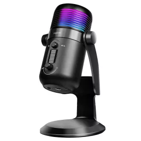   Logilink Mikrofon, kardioid, NRC, 192 kHz@24 bit, RGB világítás, streaming, podcast, stúdió