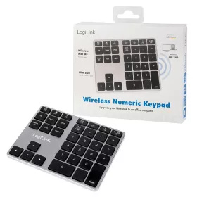   Logilink Billentyűzet, Bluetooth, alumínium, szürke (ID0187)