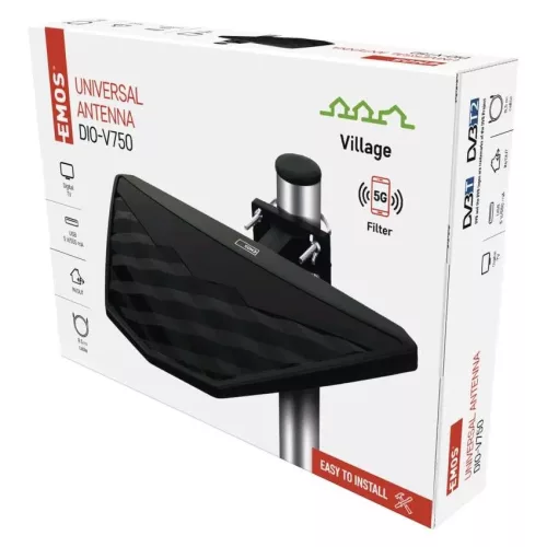 Emos J0801 Univerzális antenna VILLAGE DIO-V750, DVB-T2, LTE/4G/5G szűrő