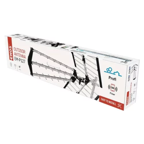 Emos J0907 Kültéri antenna PROFI EM-P127, DVB-T2, LTE/4G/5G szűrő