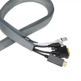   Logilink Kábelhüvely cipzárral, poliészter, O 50 mm, szürke, 2 m (KAB0074)