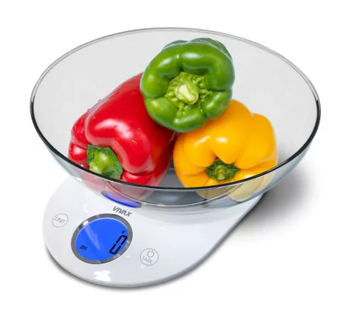 Vivax KS505BW tálas konyhai mérleg 2 tállal, max. 5kg, fehér