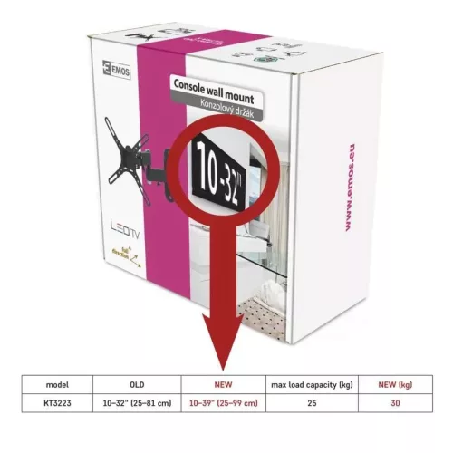EMOS KT3223 Fali konzol 10–39" (25–99 cm)