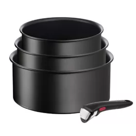   TEFAL L3979202 Ingenio Eco-Resist 4 db-os edény szett, fekete