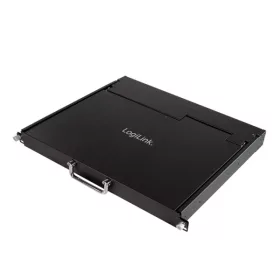   Logilink KVM-konzol 17"-es képernyővel, VGA, USB-A, PS/2, alacsony beépítési mélység, QWERTY (LC0004US)