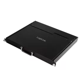   Logilink LCD-KVM-konzol 8 portos KVM kapcsoló, VGA, USB-A, PS/2, alacsony beépítési mélység, QWERTY (LC0005US)