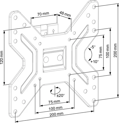 ECG LD 174203 Dönthető TV tartó, 17“ - 42“