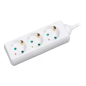   LogiLink Schuko 3-as csatlakozó elosztó, 45  forgatott, 1.4 m, fehér (LPS205)