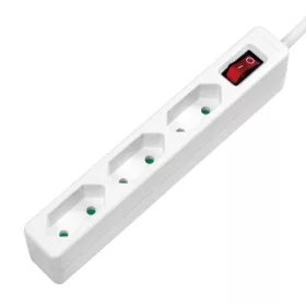   LogiLink Aljzat 3-as + kapcsoló, 3x CEE 7/16, 1,5 m, fehér (LPS230)