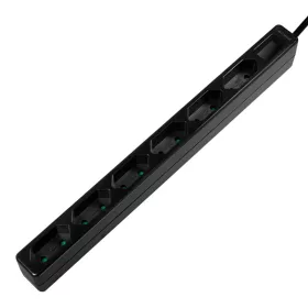   Logilink Aljzat 6-os, 6x CEE 7/3, vékony, 1,5 m, fekete (LPS231B)