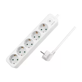   Logilink Aljzat 5-ös + kapcsoló, 5x CEE 7/3, 1,5 m, fehér (LPS246)