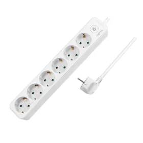   Logilink Aljzat 6-os + kapcsoló, 6x CEE 7/3, 1,5 m, fehér (LPS247)