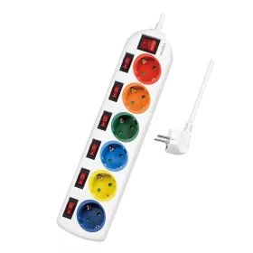   Logilink Elosztó 6-os 7 kapcsolóval, 6x CEE 7/3, többszínű (LPS259)