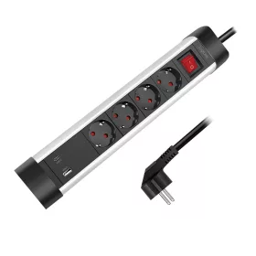  Logilink Aljzat 4 utas + kapcsoló, 4x CEE 7/3, 1x USB-A, 1x USB-C (LPS278U)