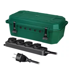   Logilink Kábelvédő doboz 4-utas elosztóval, kültéri, IP54, zöld (LPS284)