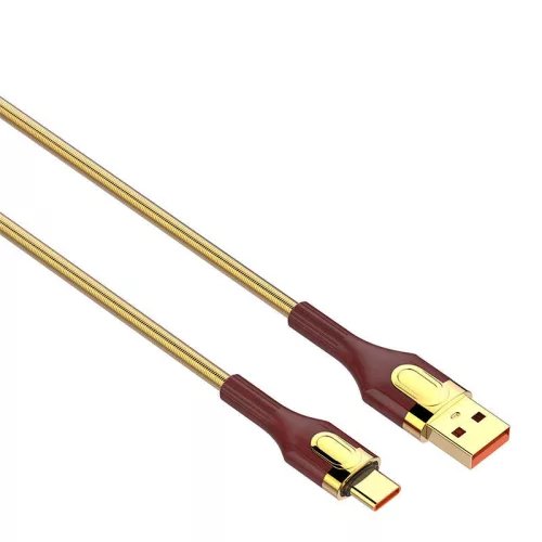 LDNIO Gyors tőltőkábel LS682 USB-C 30W, arany 2m
